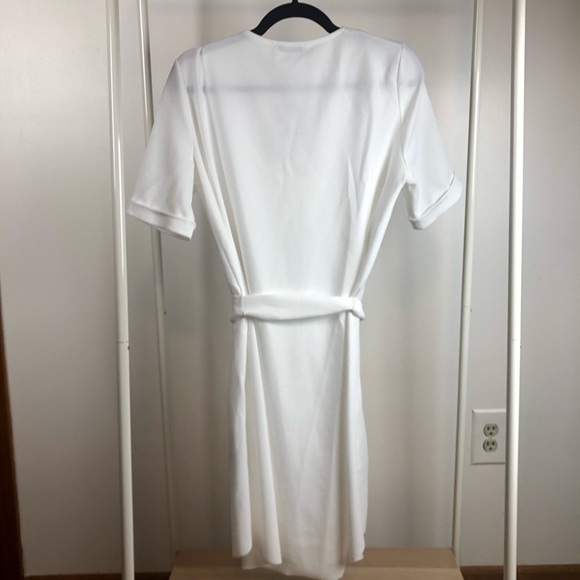 NWT Zara Basic White Short Sleeve Dress M - Picture 5 of 8